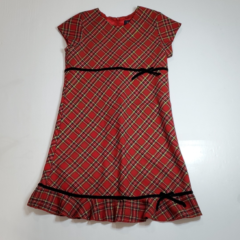 Plaid Red Kids Dress sz 10